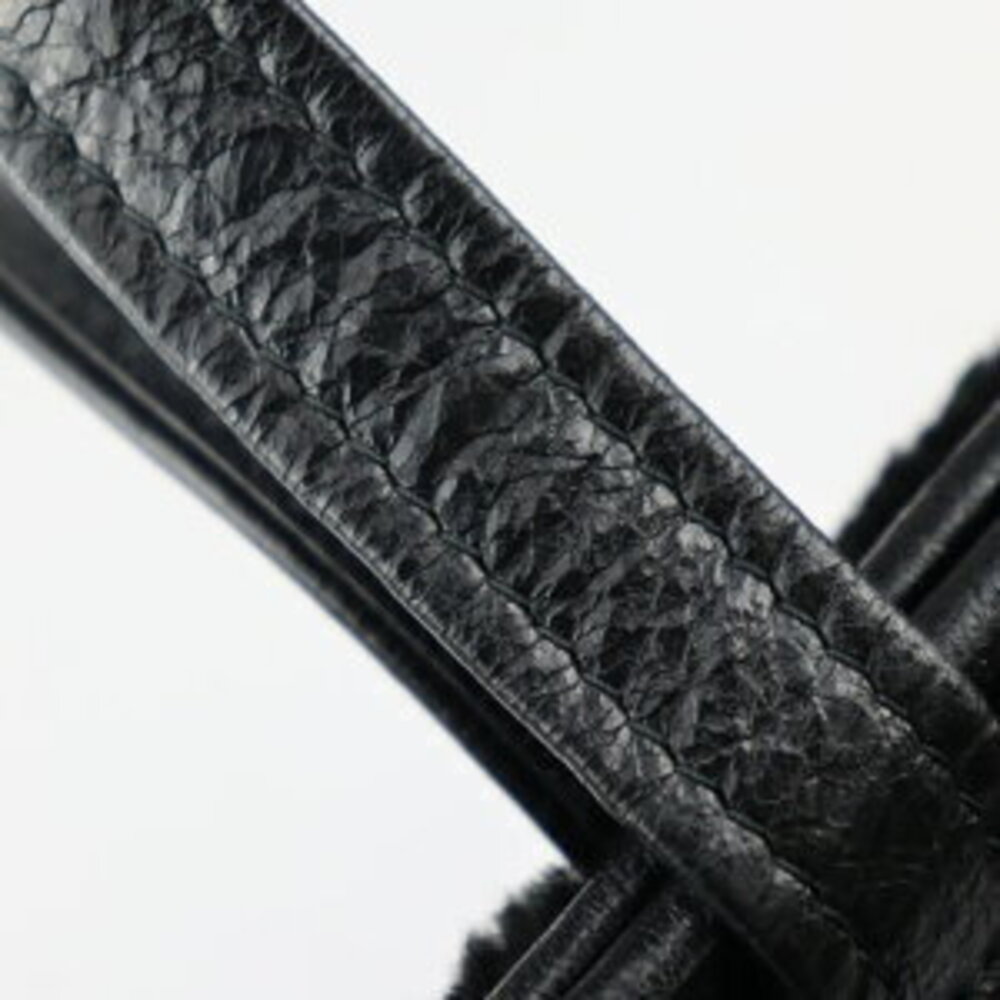 Balenciaga Barbes Mouton Black Bag Handbag Shoulder Leather - Picture 6 of 8